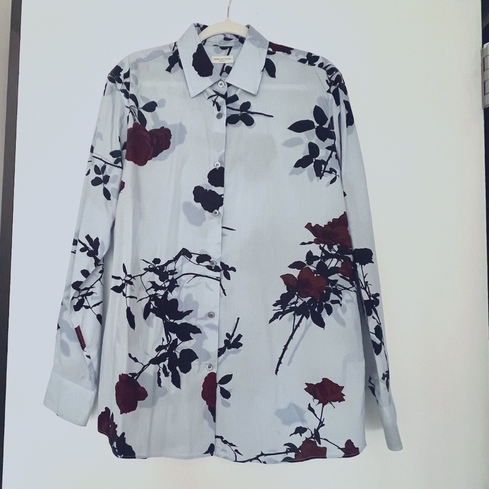 Dries Van Noten - Clavelly Floral Cotton Button-Front Shirt